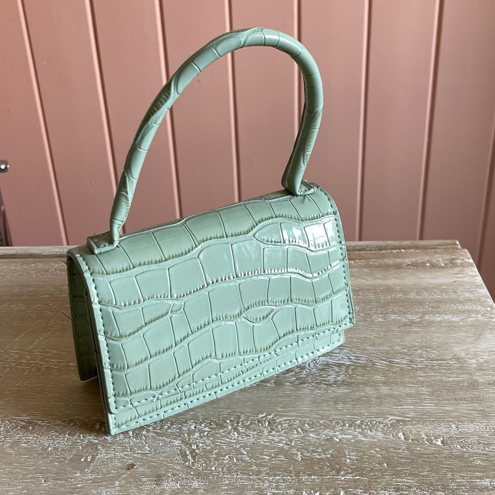 Mini Green Crocodile Purse